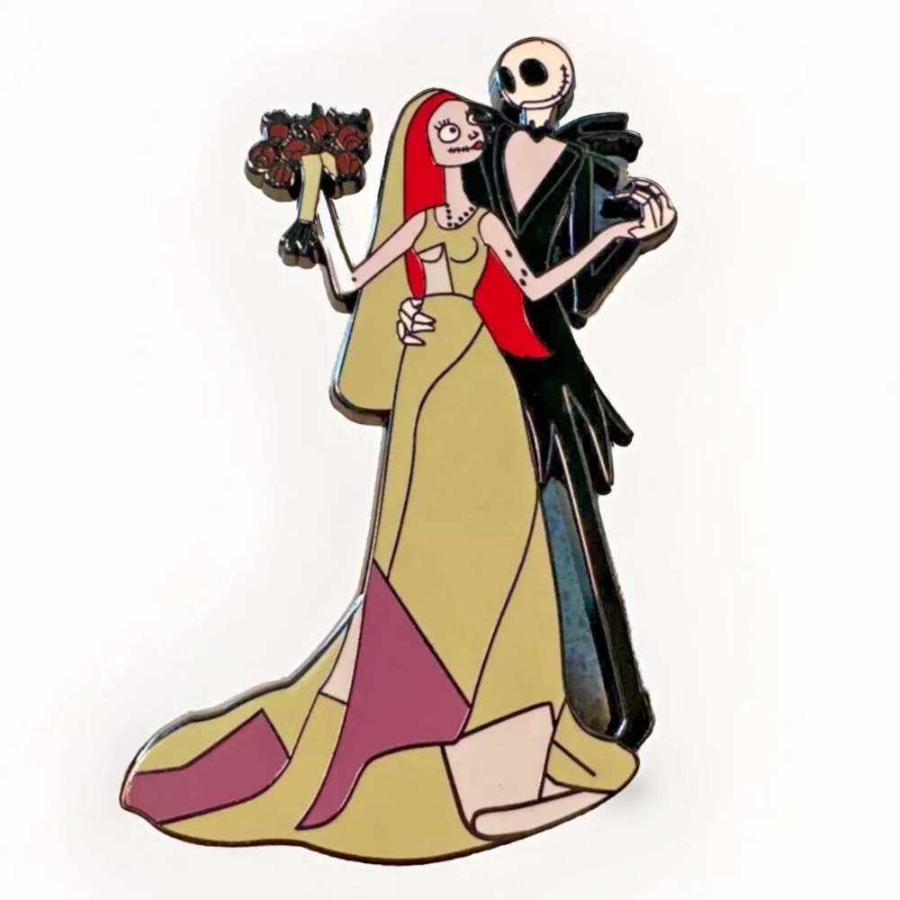 Disney Fantasy Pin Jack Sally Wedding NBC Nightmare Before Christmas 3 Inch Big